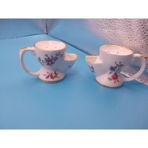Vintage Hammersley Fine Bone China Shaving Scuttle Mug Floral Gold Gilt England